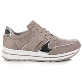 Seastar Chaussures en daim sur la plateforme gris