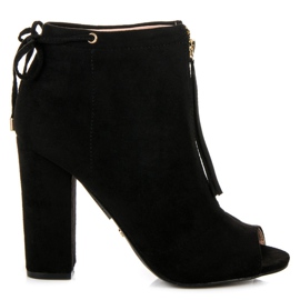 Seastar Bottes à bout ouvert avec fermeture éclair le noir