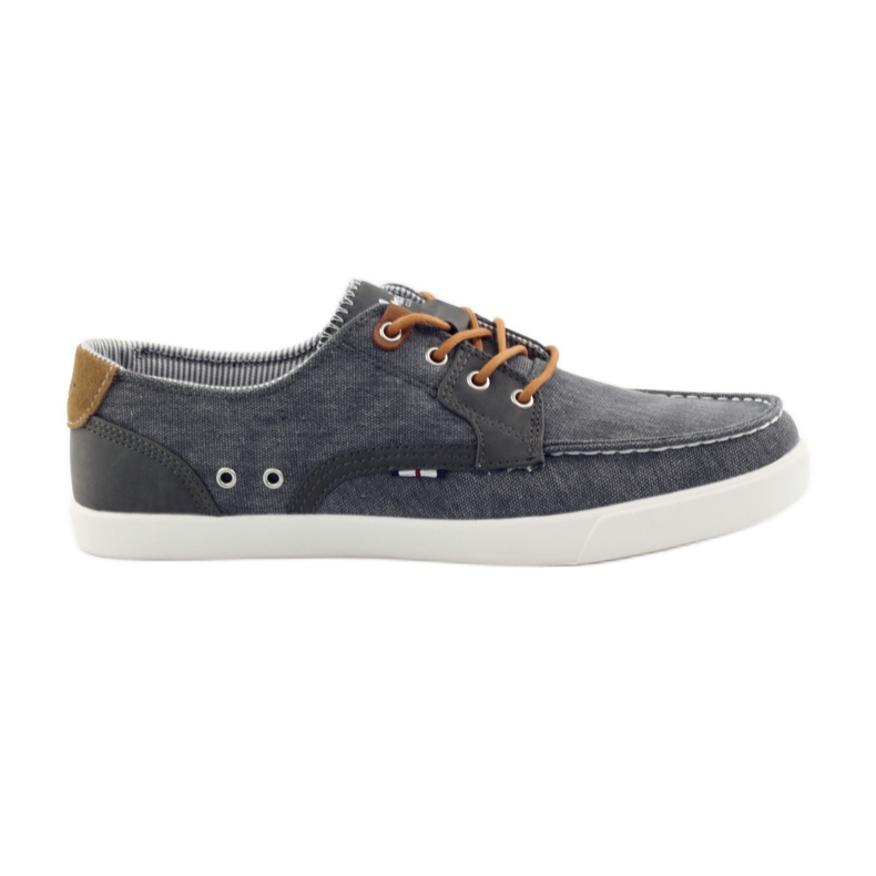 American Club Chaussures mocassins textiles pour hommes American 205081 gris American Club Chaussures mocassins textiles pour hommes American 205081 gris
