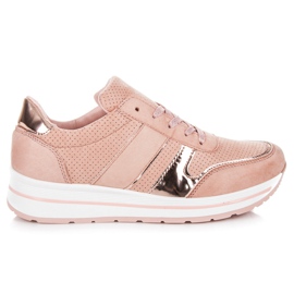 Seastar Chaussures en daim sur la plateforme rose