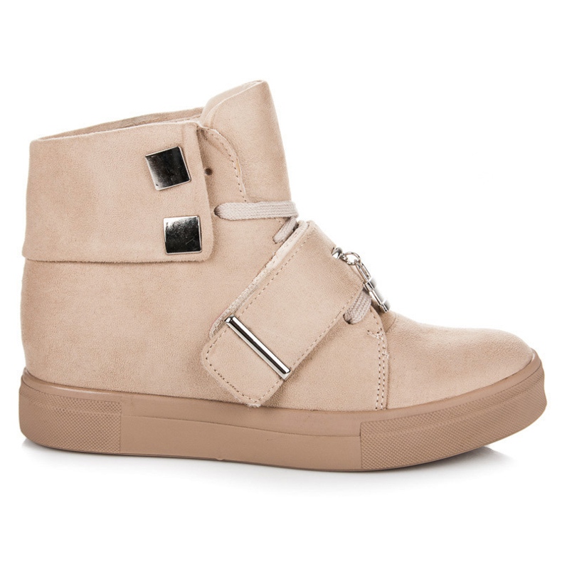 Seastar Baskets compensées en daim brun