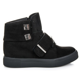 Seastar Baskets compensées en daim noir