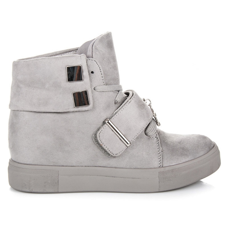 Seastar Baskets compensées en daim gris