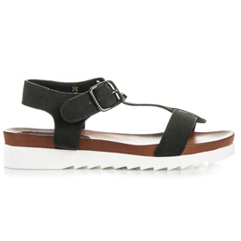 Vinceza Sandales plateformes noires