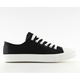 Sneakers noires pour femmes T-1717 Black le noir