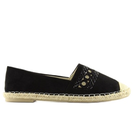 Espadrilles noires pour femmes SK135 Noir le noir