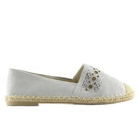 Espadrilles grises pour femme SK135 Silver