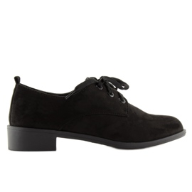 Mocassins Femme Lacets Noir Nc138