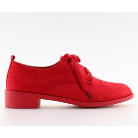Mocassins Femme à lacets rouge rouge Mocassins Femme à lacets rouge rouge