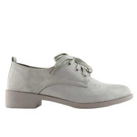 Mocassins Femme Lacets Gris Nc138 Gris