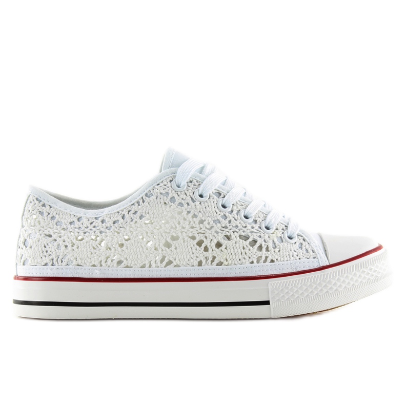 Baskets blanches à lacets pour femmes NB89P blanc