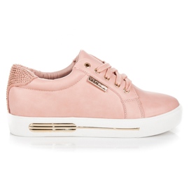 Vices Chaussures de sport à plateforme rose