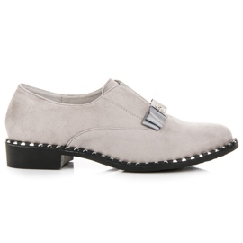 Vices Chaussures en daim avec un nœud gris Vices Chaussures en daim avec un nœud gris