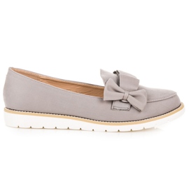 Vices Chaussures basses à nœud gris Vices Chaussures basses à nœud gris