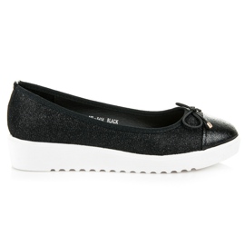 Nio Nio ballerines sur la plate-forme le noir