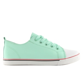 Baskets femme vert aigue-marine XL01p L.GREEN