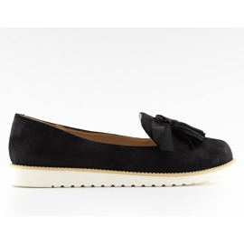 Mocassins femme à franges Noir 7214 Noir le noir