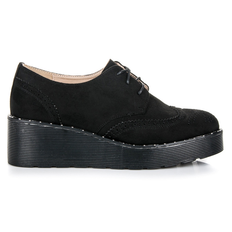 Seastar Chaussures compensées en daim le noir