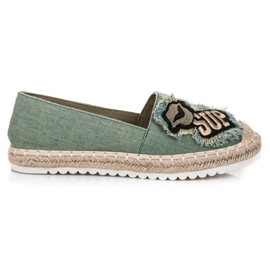 Espadrilles Avec Patchs vert