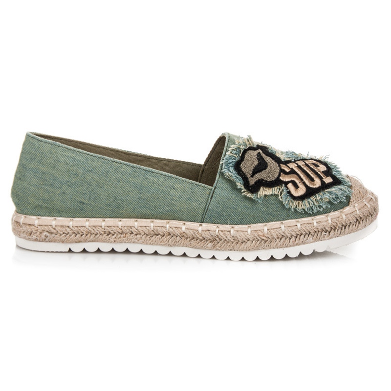 Espadrilles Avec Patchs vert