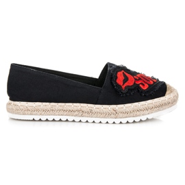 Espadrilles Avec Patchs noir