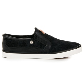 L&H Slipony hommes le noir