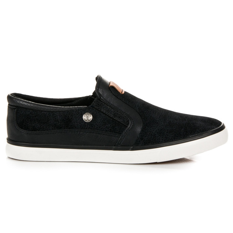 L&H Slipony hommes le noir