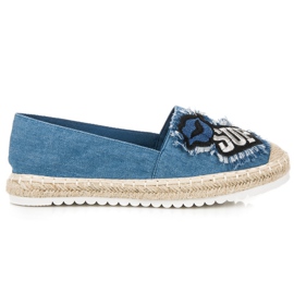 Espadrilles avec patchs bleu