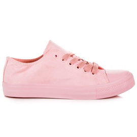 Seastar Baskets à lacets en daim rose