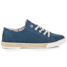 Kylie Espadrilles à lacets bleu