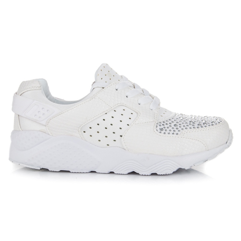 Kylie Chaussures de sport avec cristaux blanche