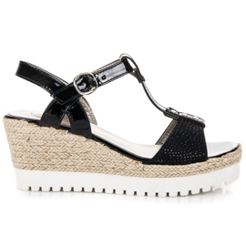 Kylie Sandales espadrilles compensées le noir Kylie Sandales espadrilles compensées le noir