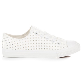 Kylie Baskets Ajourées Sur La Reliure blanc