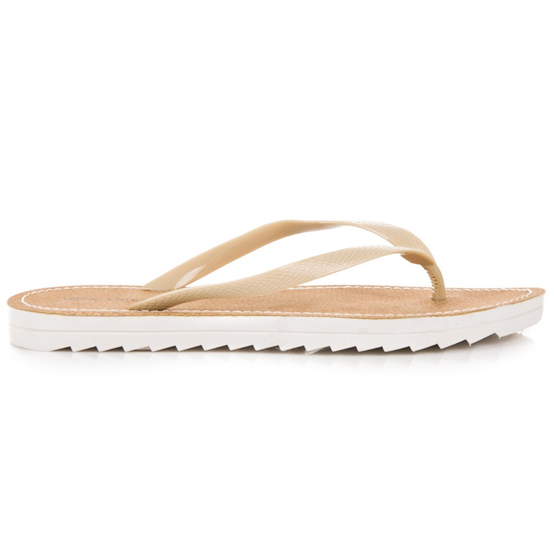 Vinceza Tongs beiges