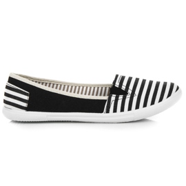 Slipons rayés le noir