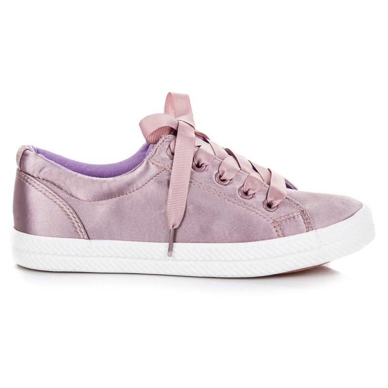 Kylie Baskets en satin violet