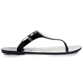 Vinceza Tongs en caoutchouc le noir