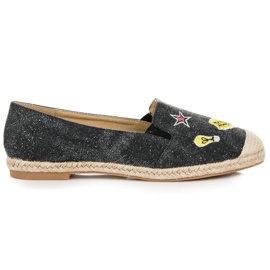 Seastar Espadrilles avec patchs le noir Seastar Espadrilles avec patchs le noir