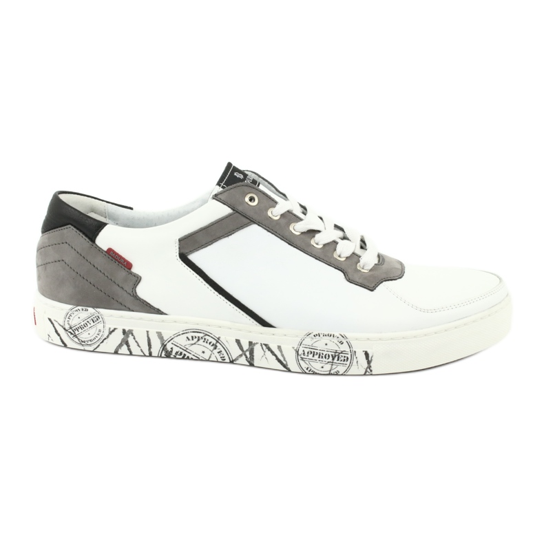 Chaussures de sport en cuir Badura 3361 blanc blanche le noir gris