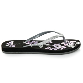 Mckeylor Tongs à fleurs le noir