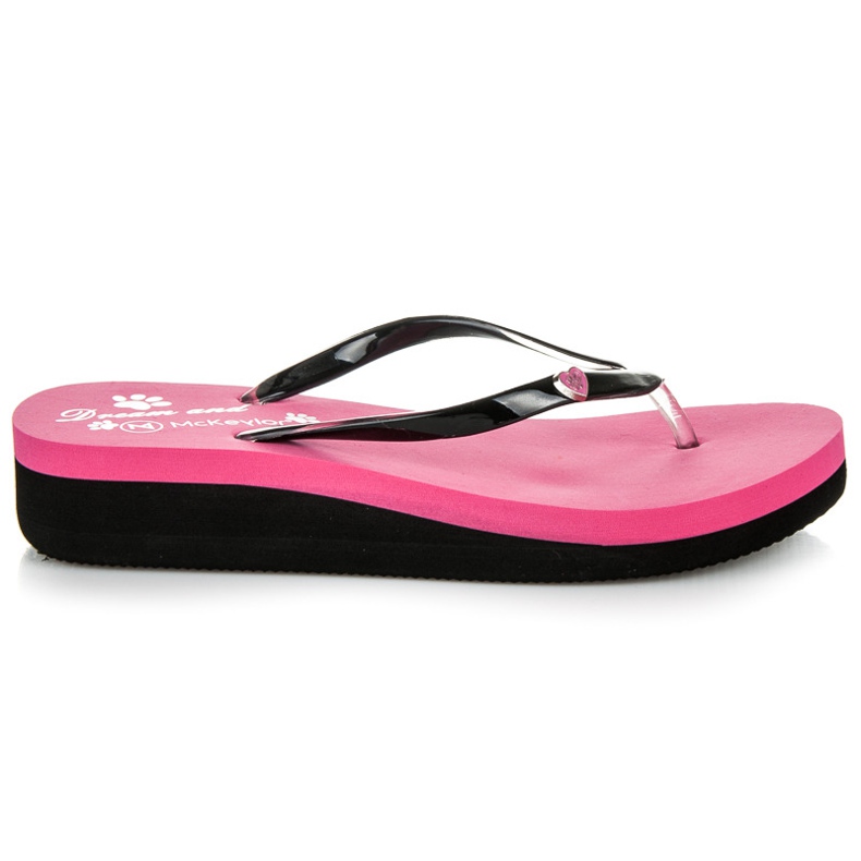 Mckeylor Chaussons compensés roses Mckeylor Chaussons compensés roses