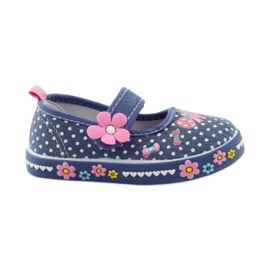 American Club Sneakers avec semelle intérieure en cuir américain à pois rose bleu blanc