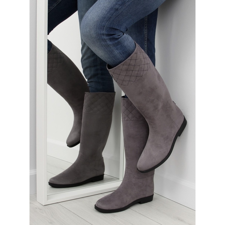 Galoches femme grises grises D62P Gris Galoches femme grises grises D62P Gris