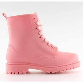 Bottines roses à lacets D56P roses