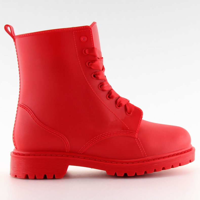 Bottines à lacets rouges galoches D56P rouge Bottines à lacets rouges galoches D56P rouge
