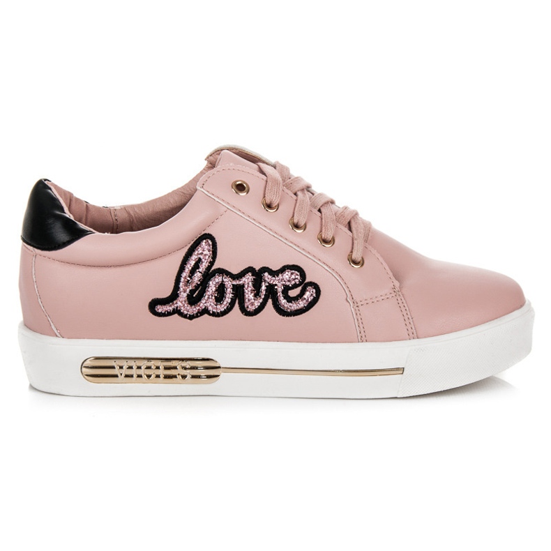 Vices Espadrilles à lacets Love rose