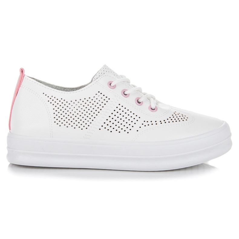 Baskets ajourées nouées blanche