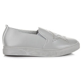 Slipons gris avec une étoile