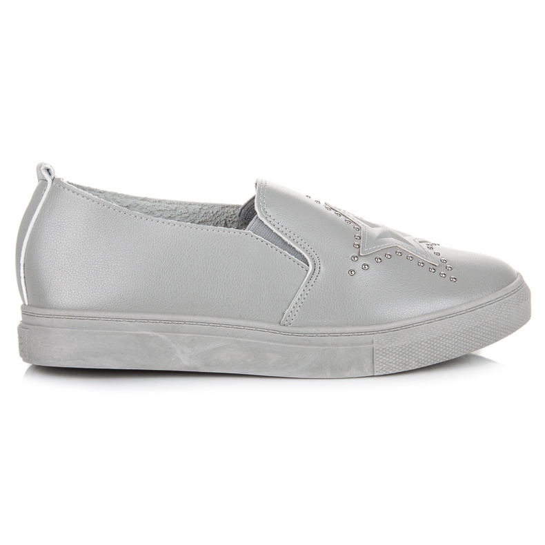 Slipons gris avec une étoile
