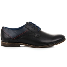 Lucca Chaussures en cuir noué le noir